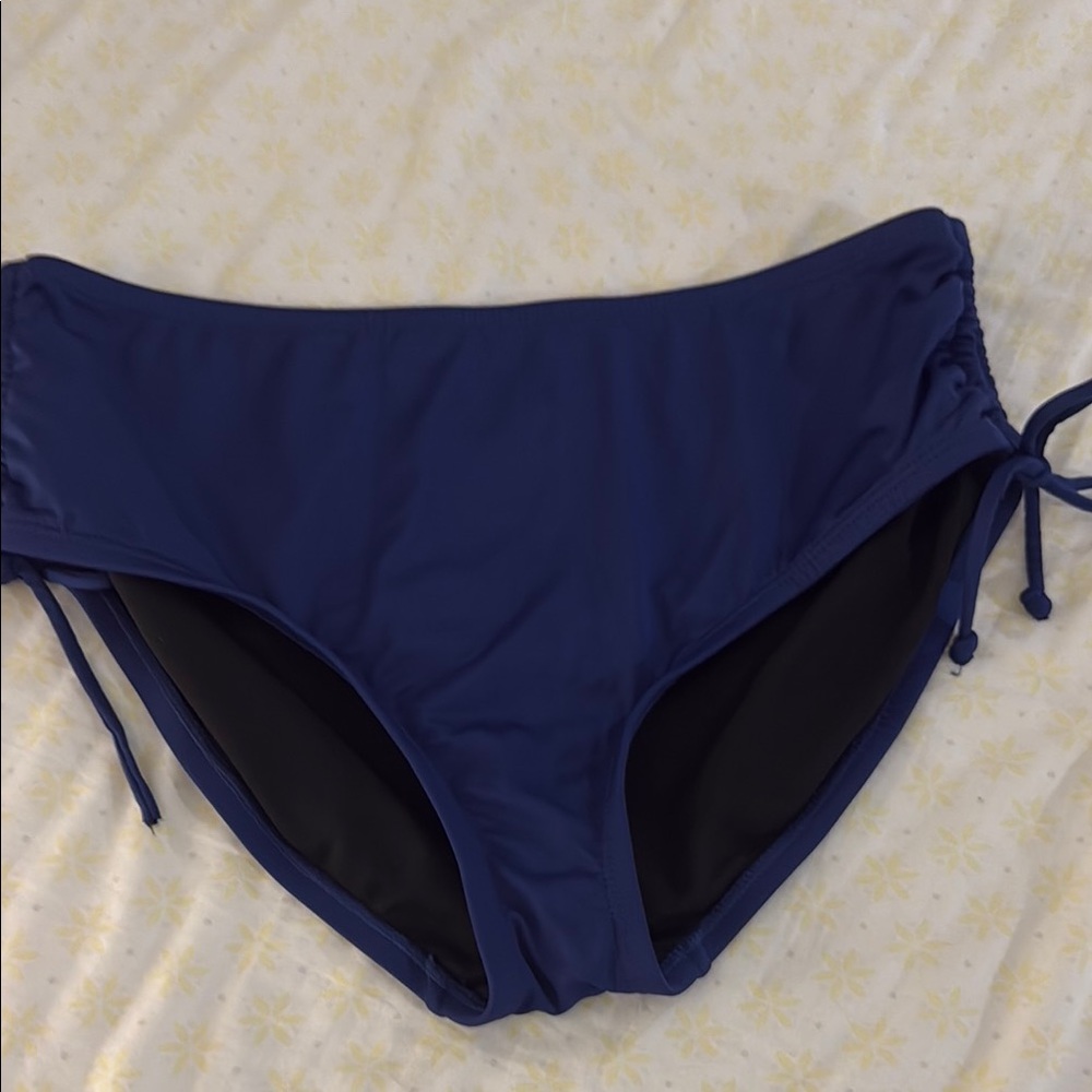 24th & Ocean Blue and Black Bikini Classic Swimwear